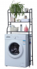 Herzberg HG-03282: 3-stufiges Waschmaschinen- Und Badregal Farbe : Schwarz