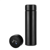 Herzberg Thermo-Vakuumflasche aus Edelstahl mit intelligenter Temperaturanzeige - 500ml Farbe : Schwarz