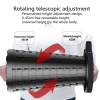 Herzberg HG-04050: Teleskopisch Verstellbarer Klappstuhl Für Den Außenbereich – Schwarz