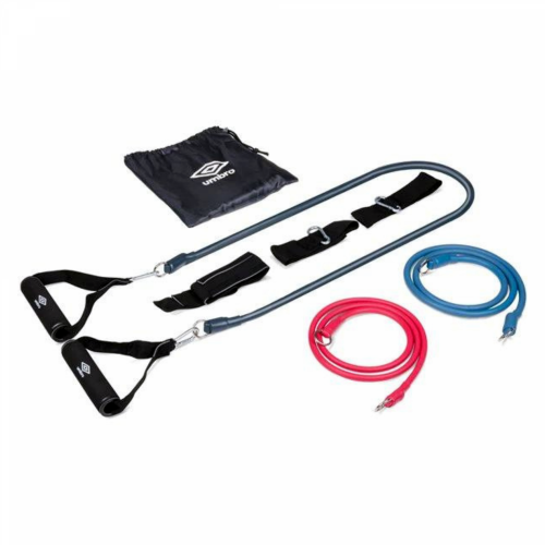 Umbro ED-26918: 9-Teiliges Resistance Tube Bands Kit Exercise Tool