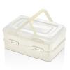 Herzberg Duplex Takeaway Pastry Carrying Box Color : Ivory