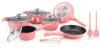 Royalty Line RL-BS1010M: 13 Pieces Ceramic Coated Cookware Set Color : Pink