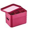 Herzberg HG-OKY676: 2 Layer Multipurpose Organizer Box Color : Pink