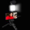 Grundig ED-38135: Kit de vlogging selfie studio 3 en 1 avec éclairage, microphone et trépied