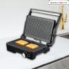 gril électrique, presse à panini, machine à sandwichs, gril électrique d'intérieur, grille antiadhésive facile à nettoyer, grille-pain à fente extra-large