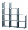 Herzberg 9-Layer Staircase Shelf Book Cabinet Storage Rack - 125x125cm Couleur : Gris