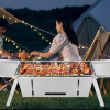 Herzberg HG-04159: Barbecue de Table Pliable en Acier Inoxydable