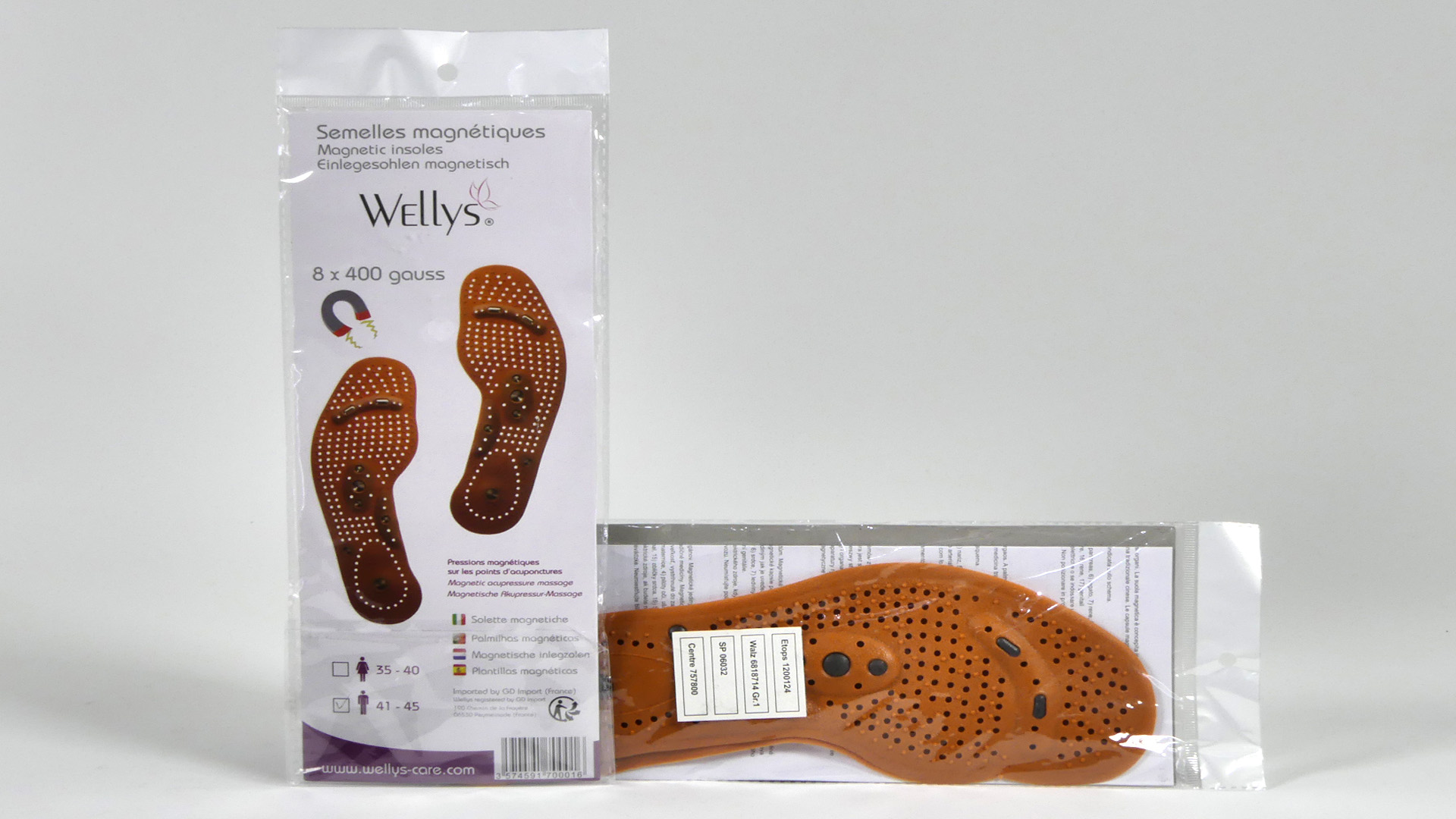 Wellys Small Acupuncture Insoles (Size:35-40)
