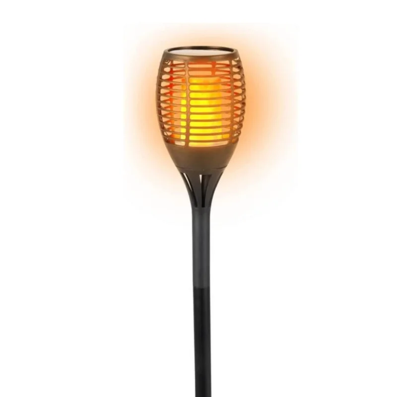 Grundig ED-66407: Torche Solaire de Jardin à 12 LED + Flamme Dansante