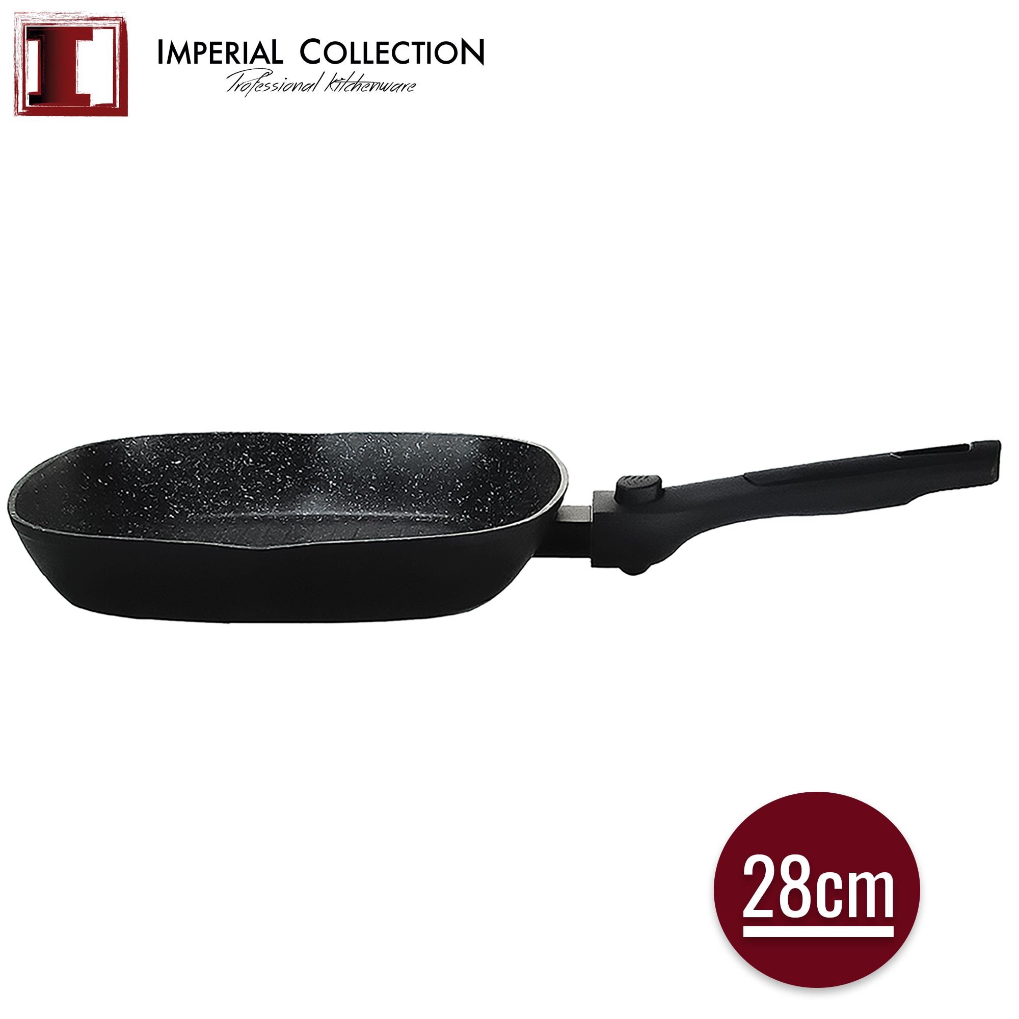 Imperial Collection Padella grill da 28 cm con manico staccabile