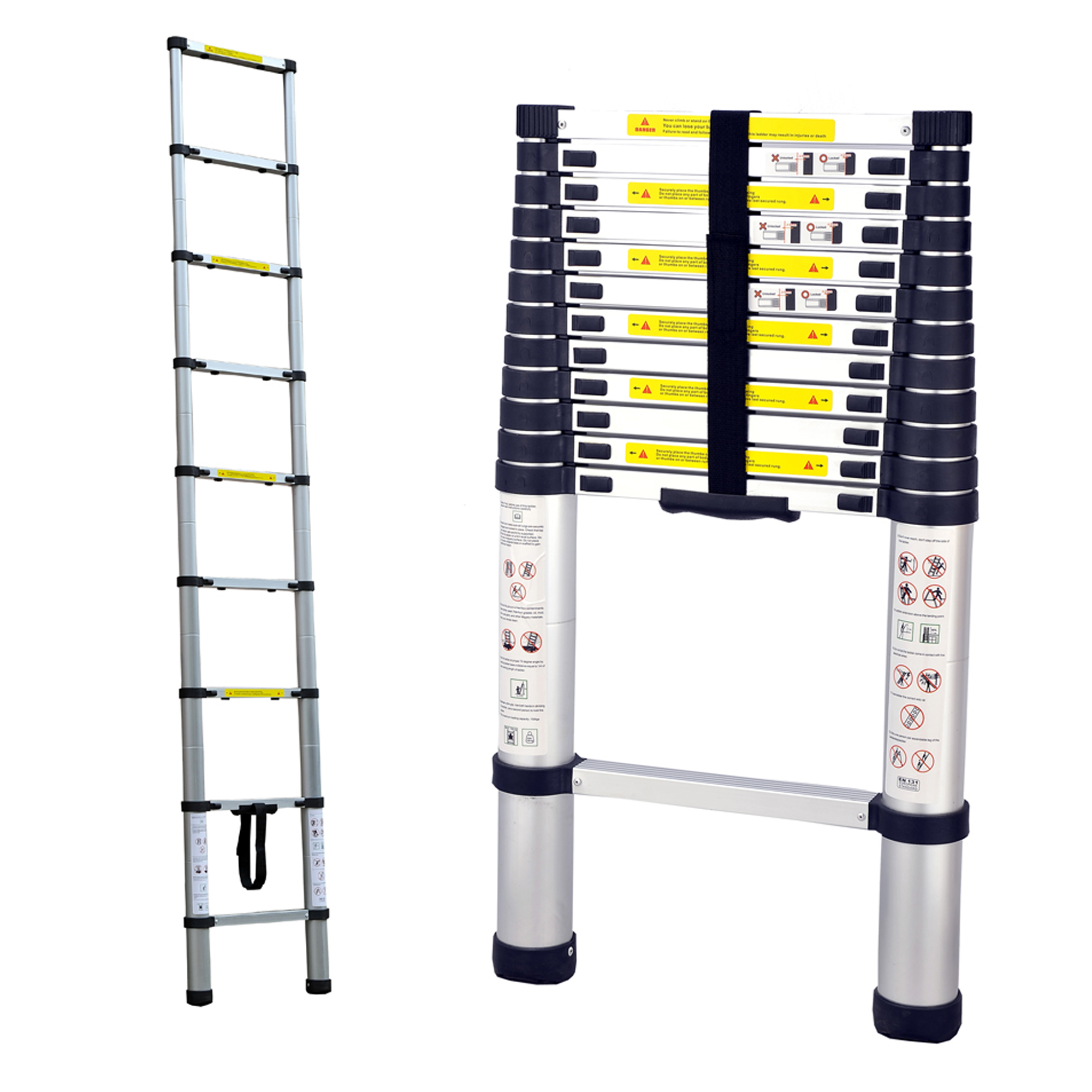 HG-5560: Intrekbare Aluminium Telescopische Ladder - 5.60M Herzberg Professional Tools HG-5560 : MSY Invest SPRL | en dropshippingbedrijf in Europa