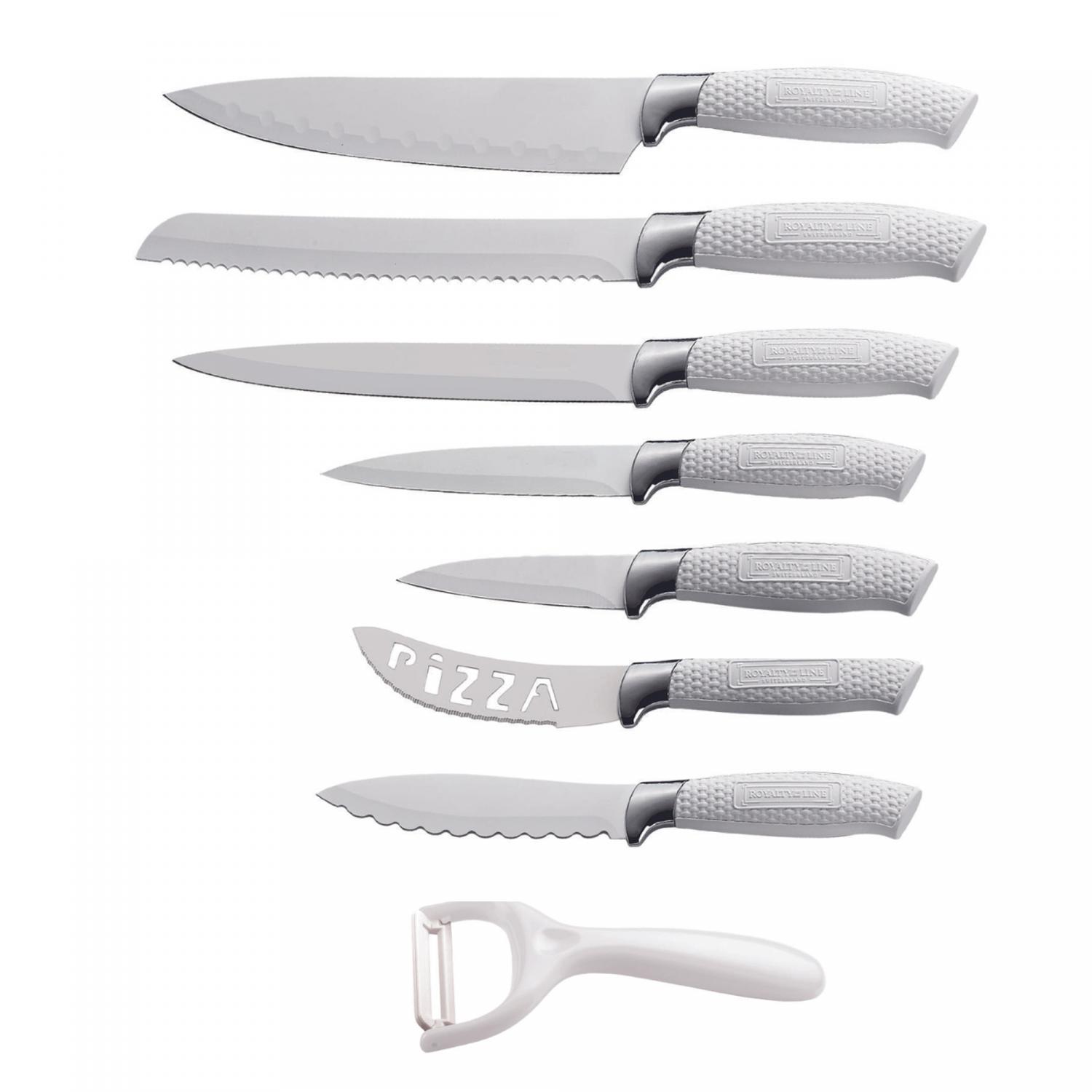 Acheter Couteaux de cuisine, ensemble d'accessoires de couteaux en céramique  3 à éplucher 4 utilitaire 5 à trancher 6 couteau de Chef + support +  éplucheur lame noire