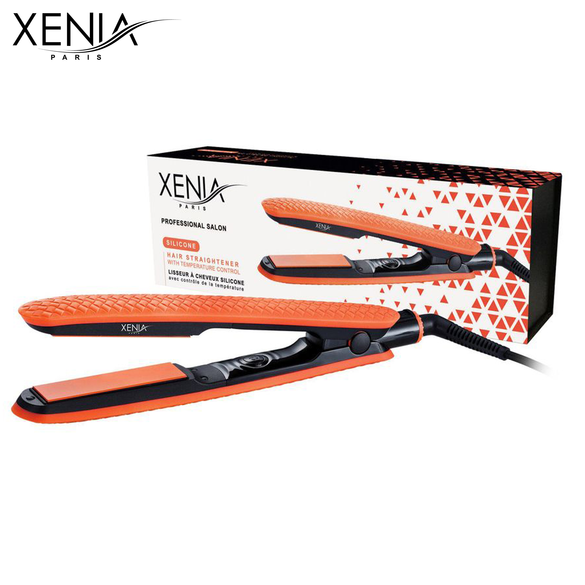 Xenia Paris JS-140209: Piastra per capelli in silicone arancione