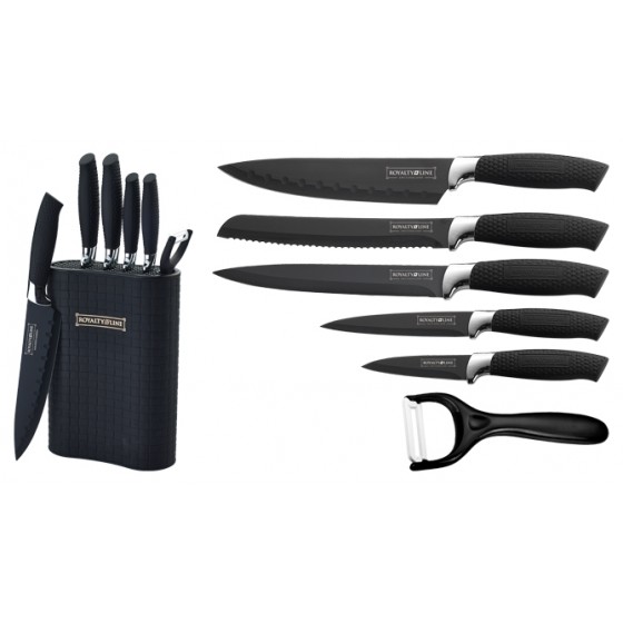 Royalty Line RL-6mst , KNIVES SET 6 PCS WITH MARBLE COATING WITH ...