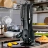 Cheffinger CF-UT03: 6 Pieces Utensil Set with Rotating Stand - Black