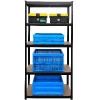 Herzberg HG-8027BLK: Black Coated Storage Shelf
