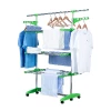 Herzberg 3-Tier Clothes Laundry Drying Rack Color : Green