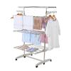 Herzberg HG-5015; Moving Clothes Rack Color : White
