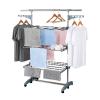 Herzberg 3-Tier Clothes Laundry Drying Rack Color : Gray
