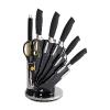 Royalty Line 8 Pieces Non-stick Coating Knife Set with Stand
