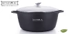 Royalty Line RL-BS40M: Die Cast Casserole with Glass Lid - 40cm