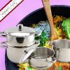 Food steamer, Couscous pot, Couscous Maker with stainless steel, Cookware set, pots and pans, kitchenware, marble coated, frying pan, cooking pot, pan, pot