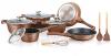 Royalty Line RL-BS1010M: 13 Pieces Ceramic Coated Cookware Set Color : Copper