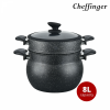 Cheffinger CF-COUS12: 12L Marble Coated Steam Cooker Couscous Pot