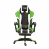 Herzberg HG-8083: Tri-color Gaming and Office Chair with Linear Accent Color : Green