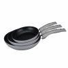 Royalty Line RL-FM3F: Marble Coating Forged Aluminum 3 Pieces Fry Pan Set Color : Gray