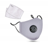 PM2.5M: Washable Cotton Mask w/ 2 Activated Carbon Filters Color : Gray