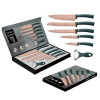 Cheffinger CF-MB10: 6 Pieces Marble Coated Knife Set - Titanium Gold Collection + Green