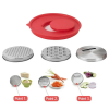 Herzberg HG-04036: 3 Pieces Mixing Bowl with Grater Lid Set