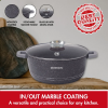 Herzog HR-5212: 44cm Marble Coated Casserole with Aroma Knob - 25L