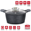 Herzog HR-5224: 32cm  Marble Coated Casserole with Aroma Knob - 10.2L