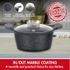 Herzog HR-5224: 32cm  Marble Coated Casserole with Aroma Knob - 10.2L