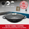 Herzog HR-5229: 32cm  Marble Coated Wok with Glass Lid Aroma Knob - 4.3L