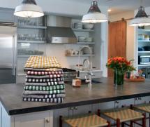 Cenocco CC-9069: Grey 10 Pieces Vintage Stripe Cotton Kitchen Towel Set - 50x70cm