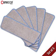 Set of 6 Washable Microfiber Mop Replacement Pads