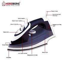 Herzberg HG-8037: Plancha De Vapor 2200W - Azul Oscuro