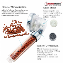 Herzberg HG-5032: 3-Mode Mineralized Shower Head