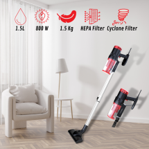 Just Perfecto JL-18: Red 3-in-1 Stick Vacuum Cleaner - 800W
