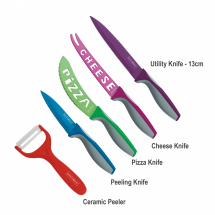 coltello da cucina, set di coltelli da cucina, coltello antibatterico, coltello antimicrobico, coltello con rivestimento antiaderente, set di coltelli
