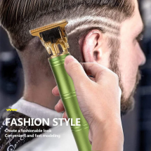 Herzberg HG-04104: Wiederaufladbarer Professioneller Elektrischer Haarschneider – Bambusgrün