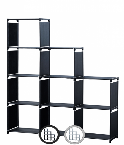 Herzberg 9-Layer Staircase Shelf Book Cabinet Storage Rack - 125x125cm