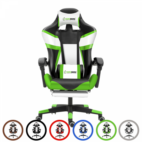 Herzberg HG-8082: Tri-color Gaming and Office Chair with T-shape Accent