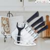 set di coltelli in ceramica, coltello da cucina, coltello antibatterico, coltello in ceramica, utensili da cucina, coltello da taglio, coltello con rivestimento antiaderente, set di coltelli con supporto