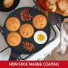 Herzberg HG-CP267SML: Padella Per Pancake E Crepes Rivestita In Marmo Da 26 Cm - 7 Smiley Emoji
