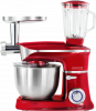 Royalty Line Robot da cucina 3 in 1, frullatore, frullatore, tritacarne-1300W Colore : Rosso