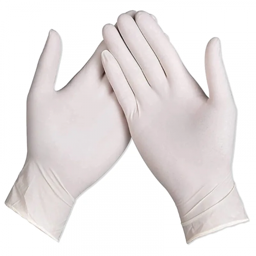 Master Gloves: Confezione da 100 guanti monouso in lattice con polvere - Taglia L